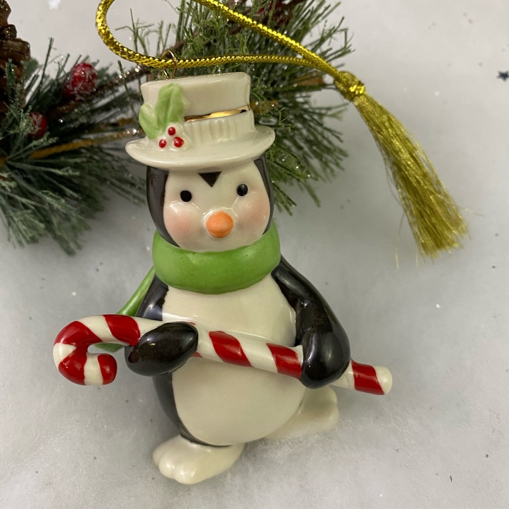 Lenox Porcelain Very Merry Penguin Christmas Ornament